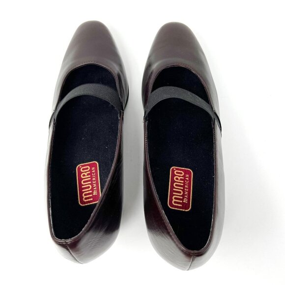 Munro Danielle Leather Pump. Chunky Low Block Heels. Dark Brown. Size  8 - Picture 5 of 15